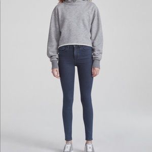 Women’s rag & bone HIGH RISE SKINNY jeans in Coated Mae wash size 24